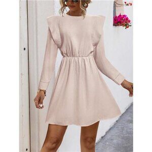 Ruffled Long Sleeve Mini Dress